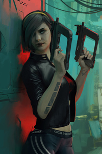 Dystopian Mafia Girl 4k (640x1136) Resolution Wallpaper