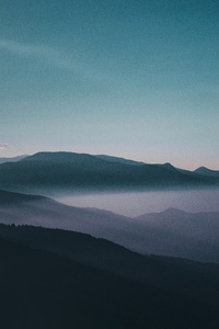 Early Morning Fog Sky Mountains (480x800) Resolution Wallpaper