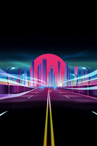 Electric Metropolis Speed Of Light City (480x800) Resolution Wallpaper
