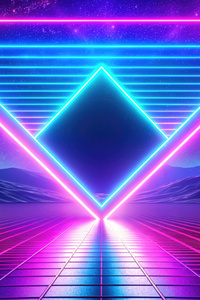 Electric Triangular Dreams (1080x2400) Resolution Wallpaper