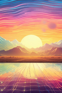 Electrospectral Good Morning Landscape (1280x2120) Resolution Wallpaper