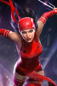 Elektra Marvel Duel (1080x2400) Resolution Wallpaper