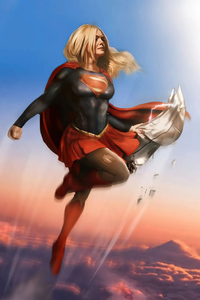 Elle Fanning Concept Art As Supergirl