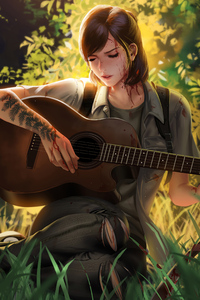 Ellie The Last Of Us Artwork 4k (1125x2436) Resolution Wallpaper