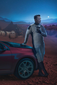Elonmusk Mars Space X (360x640) Resolution Wallpaper