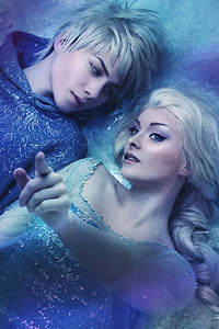 640x960 Elsa And Jack Frost