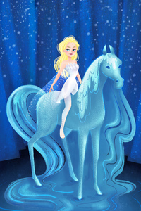 Elsa Frozen Artwork 4k