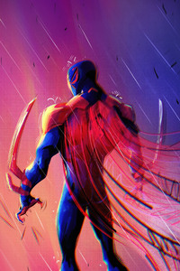 Embracing The Spider Man 2099 Legacy (1125x2436) Resolution Wallpaper