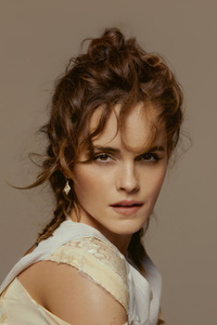 Emma Watson Vogue Uk January 2024 (640x960) Resolution Wallpaper