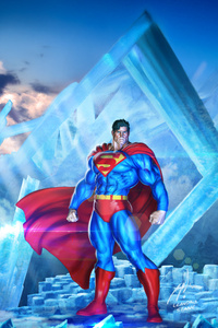 Energetic Superman (480x800) Resolution Wallpaper