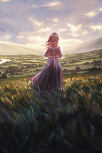 Evening In The Countrside (480x854) Resolution Wallpaper