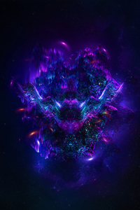 Exploded Star Abstract (1280x2120) Resolution Wallpaper