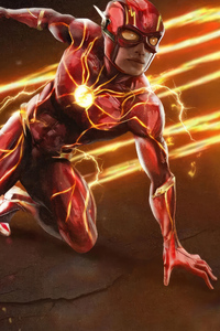 Ezra Miller Concept Art As The Flash From The Flash Movie (320x480) Resolution Wallpaper