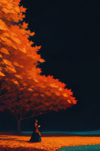 Fall Leaves (1280x2120) Resolution Wallpaper