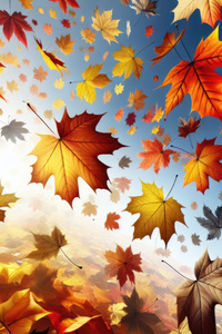 Falling Autumn Leaves 5k (480x800) Resolution Wallpaper