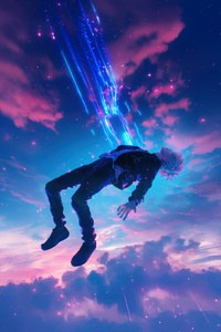 Falling Through Clouds (540x960) Resolution Wallpaper
