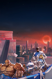 Fantastic Four In Marvel Rivals 2025 Game (540x960) Resolution Wallpaper