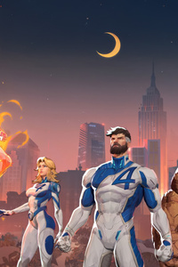 Fantastic Four In Marvel Rivals Game (640x960) Resolution Wallpaper