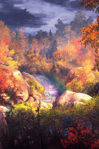 Fantasy Autumn Painting 4k