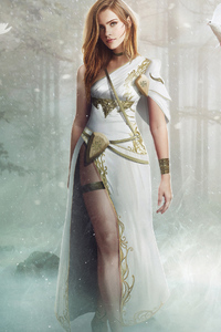 1440x2560 Fantasy Girl Character In White Dress