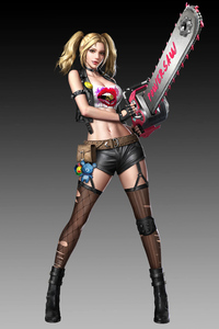 1242x2688 Fantasy Girl With Chainsaw