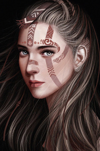 Fantasy Portrait Girl Dark 4k (640x960) Resolution Wallpaper