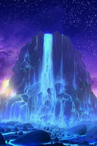 Fantasy Waterfall (1080x2160) Resolution Wallpaper