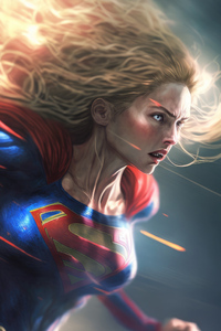 Faster Than Light Supergirl (1280x2120) Resolution Wallpaper