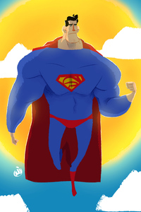 Fat Superman (540x960) Resolution Wallpaper