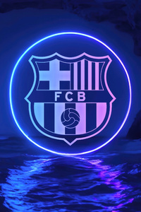 Fc Barcelona Logo 5k (1125x2436) Resolution Wallpaper