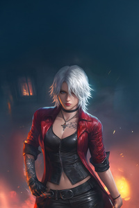 Female Dante The Devil Hunter (480x854) Resolution Wallpaper