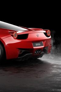 Ferrari 458 Italia Rear CGI (800x1280) Resolution Wallpaper