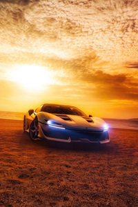 Ferrari Forza In The Glow Of Sunshine (1440x2560) Resolution Wallpaper