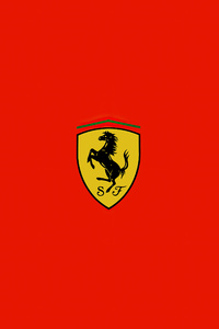 320x480 Ferrari Minimal Logo 5k