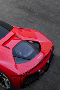 Ferrari SF90 Stradale Assetto Fiorano 2019 Upper View (1080x2280) Resolution Wallpaper