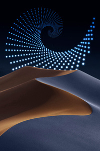 Fibonacci Sequence Night Dark Dunes 5k (1440x2560) Resolution Wallpaper