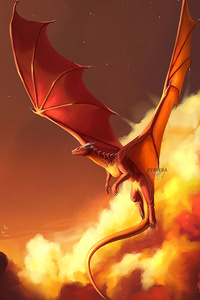 Fiery Dragon Sunset 4k