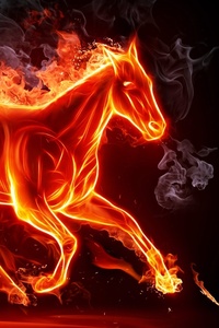 Fiery Horse 4k (480x800) Resolution Wallpaper