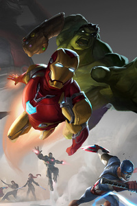Final Art Avengers Endgame (1440x2960) Resolution Wallpaper