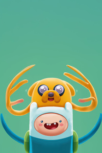 Finn And Jake Adventure Time (2160x3840) Resolution Wallpaper