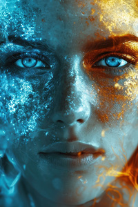 Fire And Ice (480x854) Resolution Wallpaper
