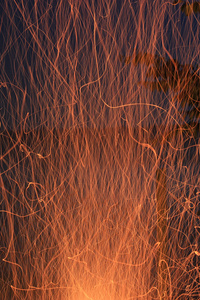 Fire Flame Sparks Glow Smoke 5k (320x480) Resolution Wallpaper