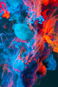 Fire Meets Ice Abstract (360x640) Resolution Wallpaper