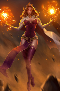Fire Wizard Queen 4k (640x960) Resolution Wallpaper