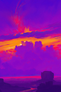 Firery Twilight 4k (240x320) Resolution Wallpaper