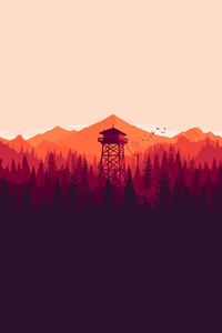 Firewatch Tower (1080x1920) Resolution Wallpaper