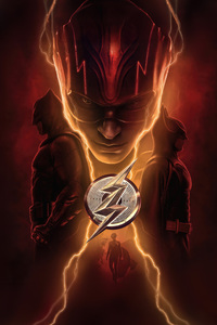 Flash And The Dark Duo (320x568) Resolution Wallpaper