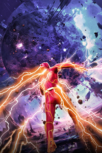 Flash Blazing Through Time And Space (1080x1920) Resolution Wallpaper