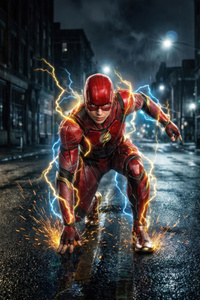 Flash The Scarlet Speedster (1242x2668) Resolution Wallpaper