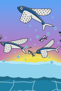 480x800 Flying Dolphins
